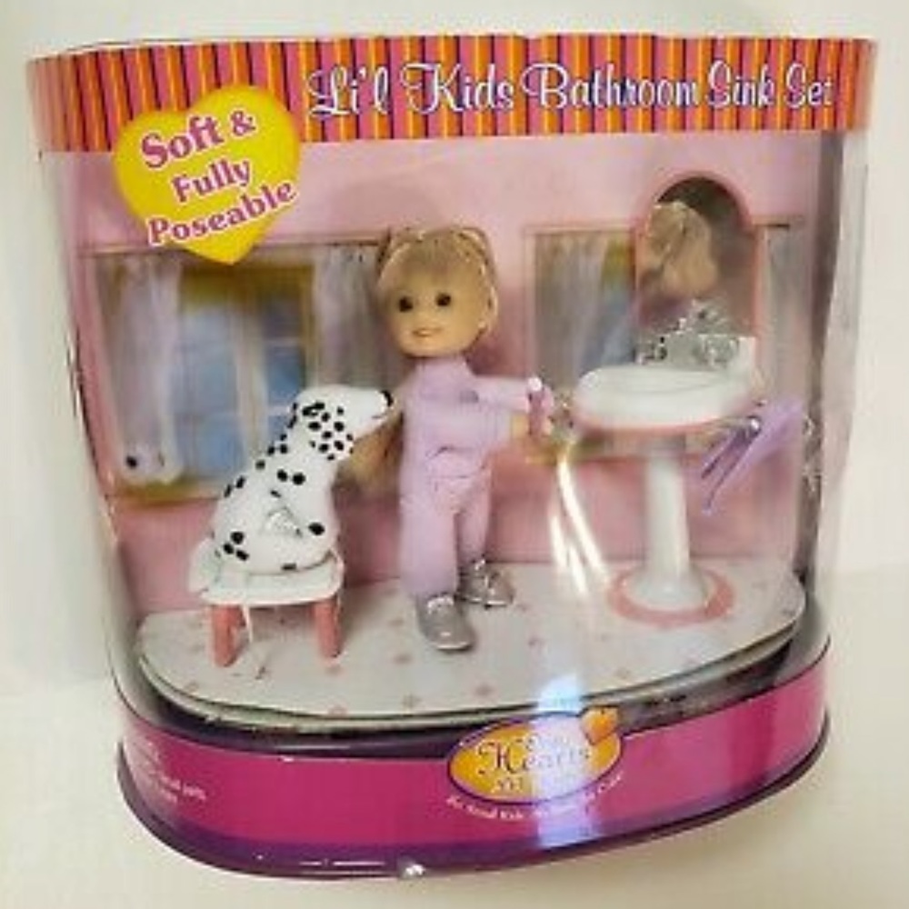 Only Hearts Li’l kids bathroom sink set